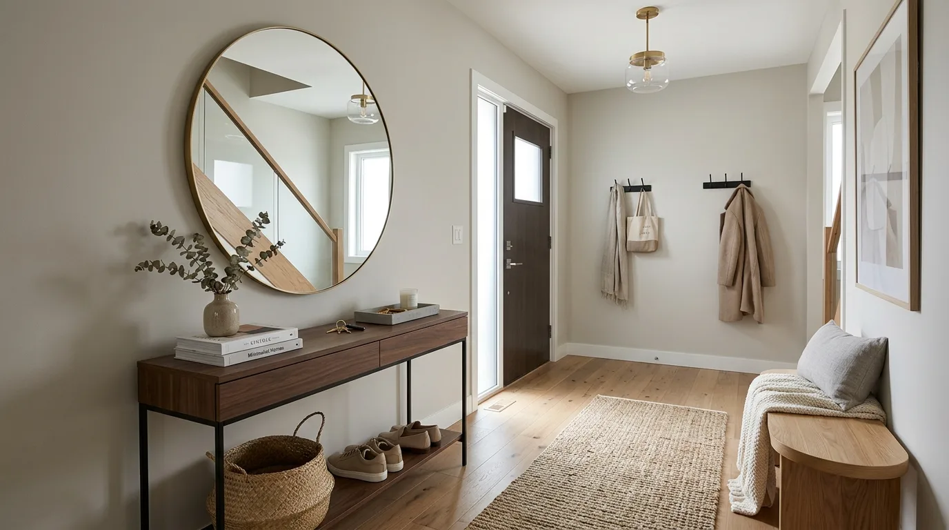 Let lighting create warmth the moment you walk in inspiration for an entryway.